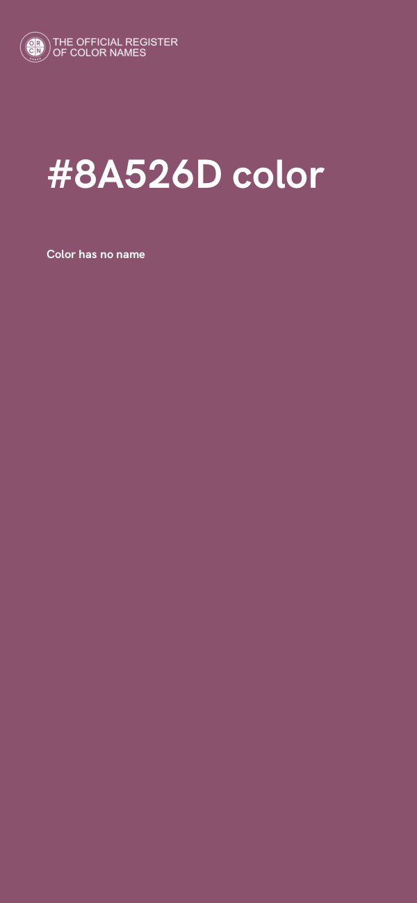 #8A526D color image