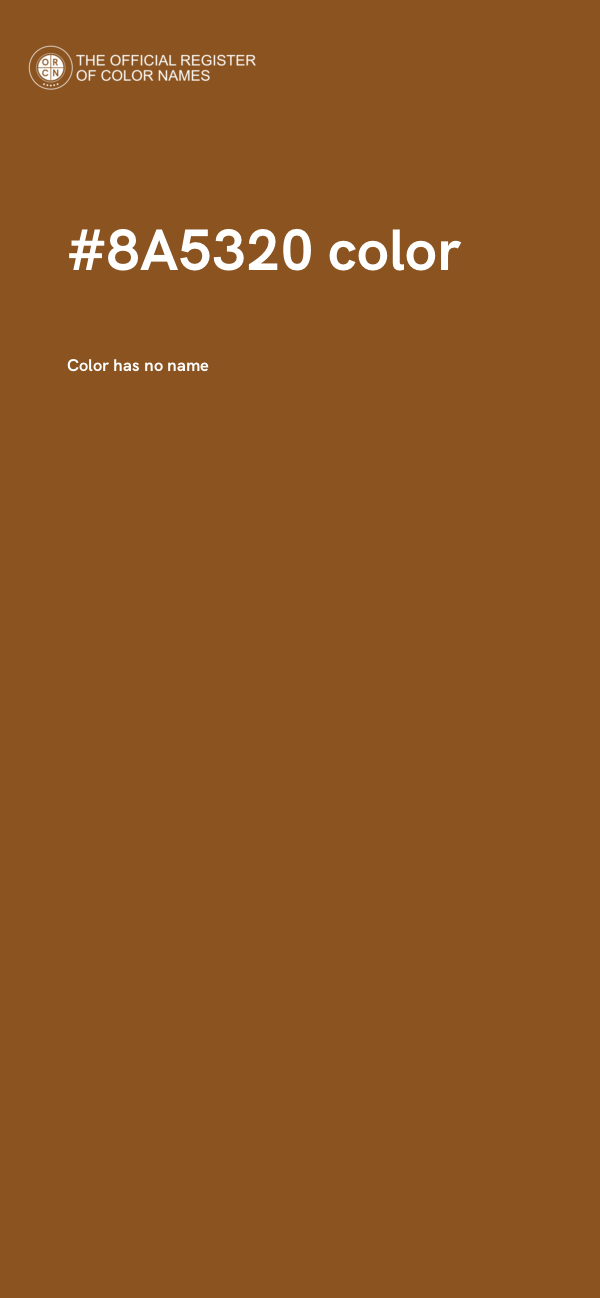 #8A5320 color image