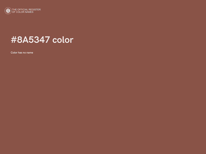 #8A5347 color image