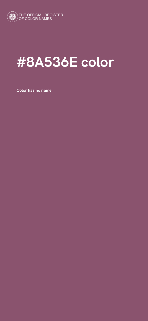 #8A536E color image