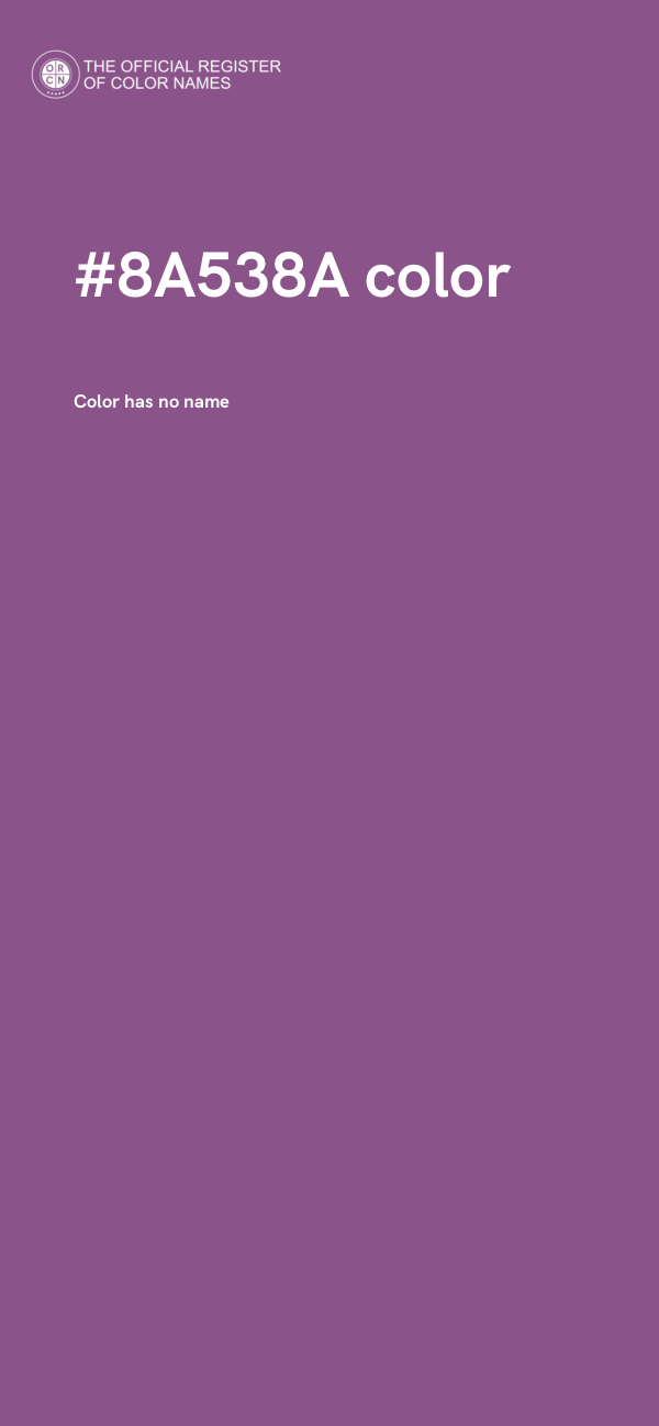 #8A538A color image