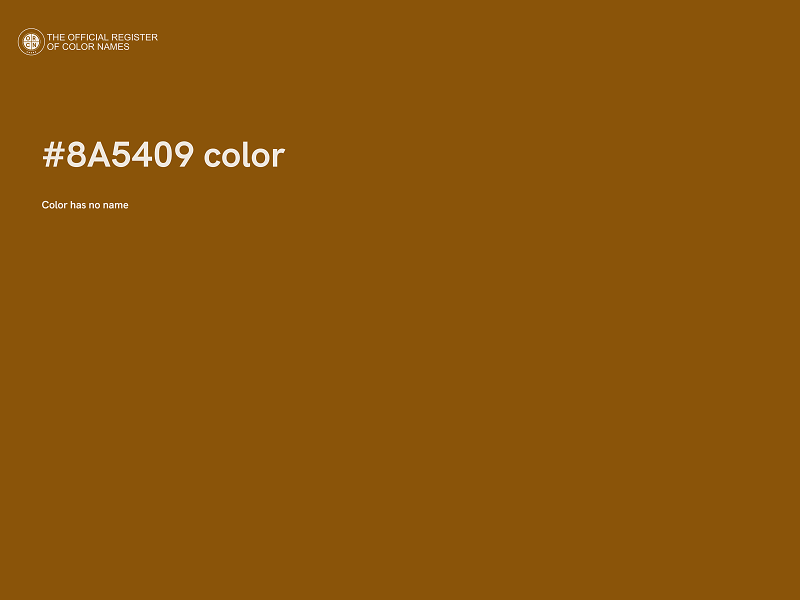 #8A5409 color image