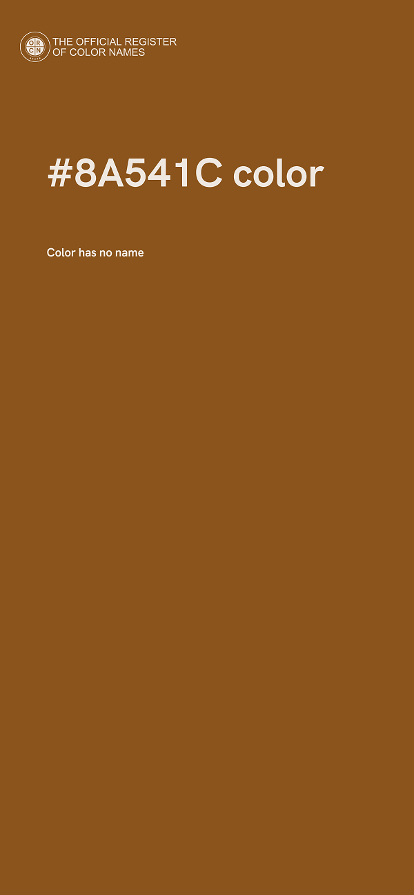 #8A541C color image