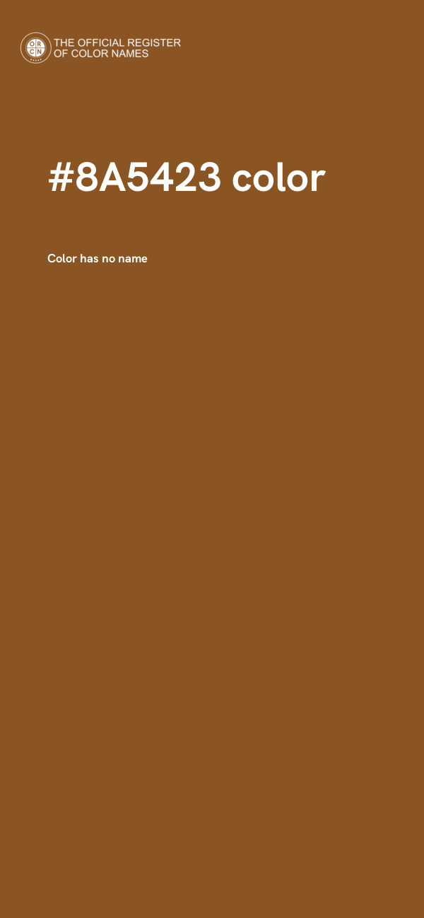 #8A5423 color image