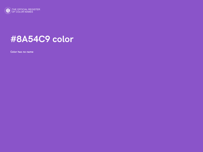 #8A54C9 color image