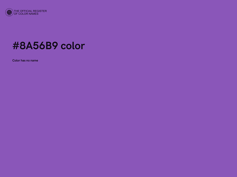 #8A56B9 color image