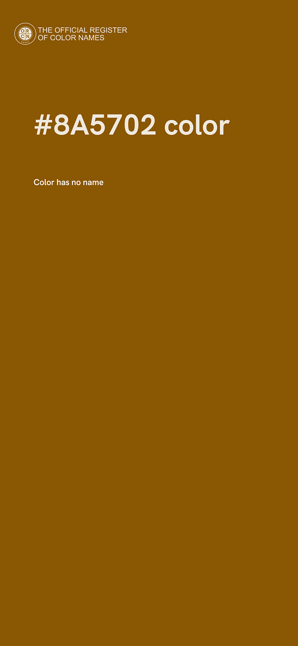 #8A5702 color image