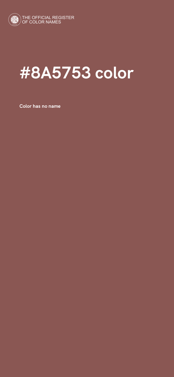 #8A5753 color image