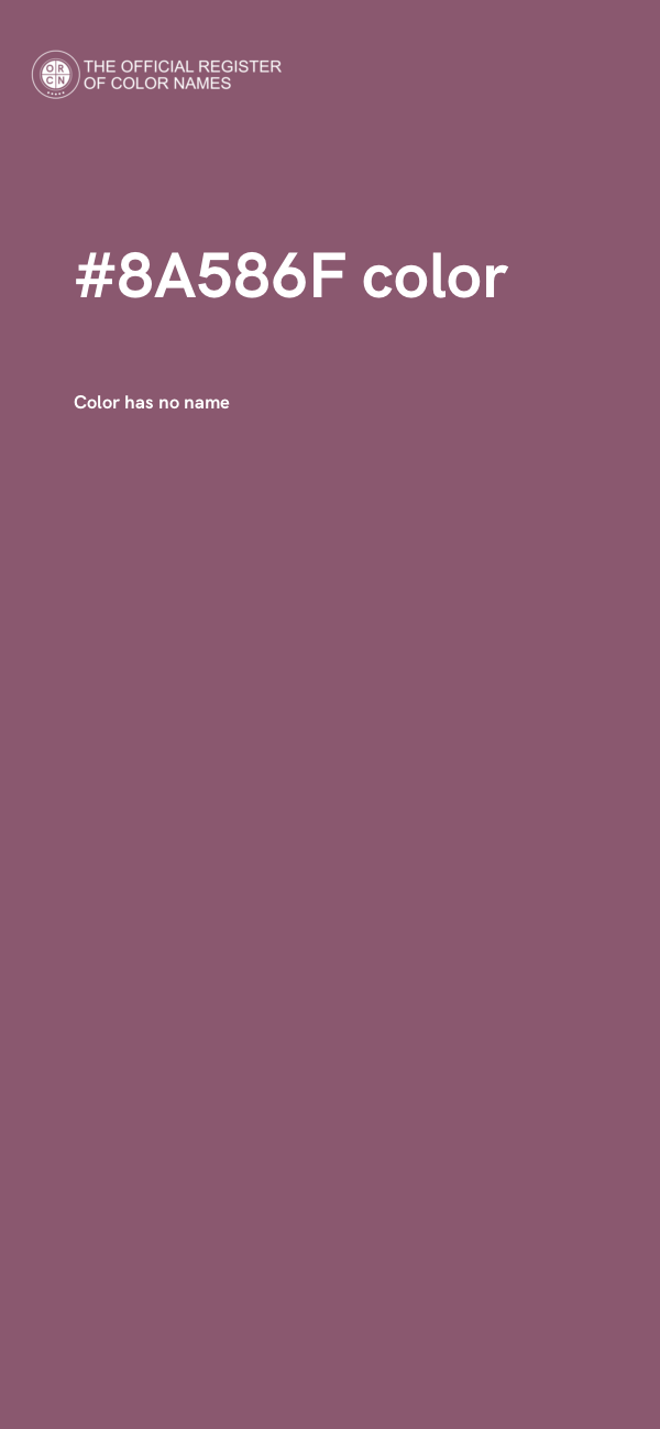 #8A586F color image
