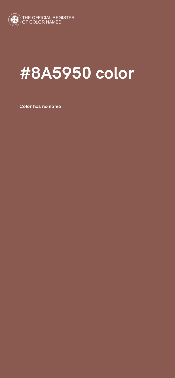 #8A5950 color image