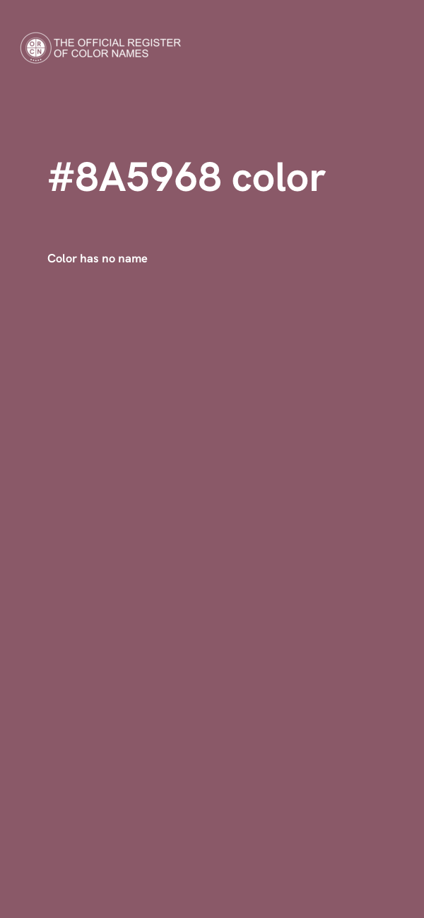 #8A5968 color image