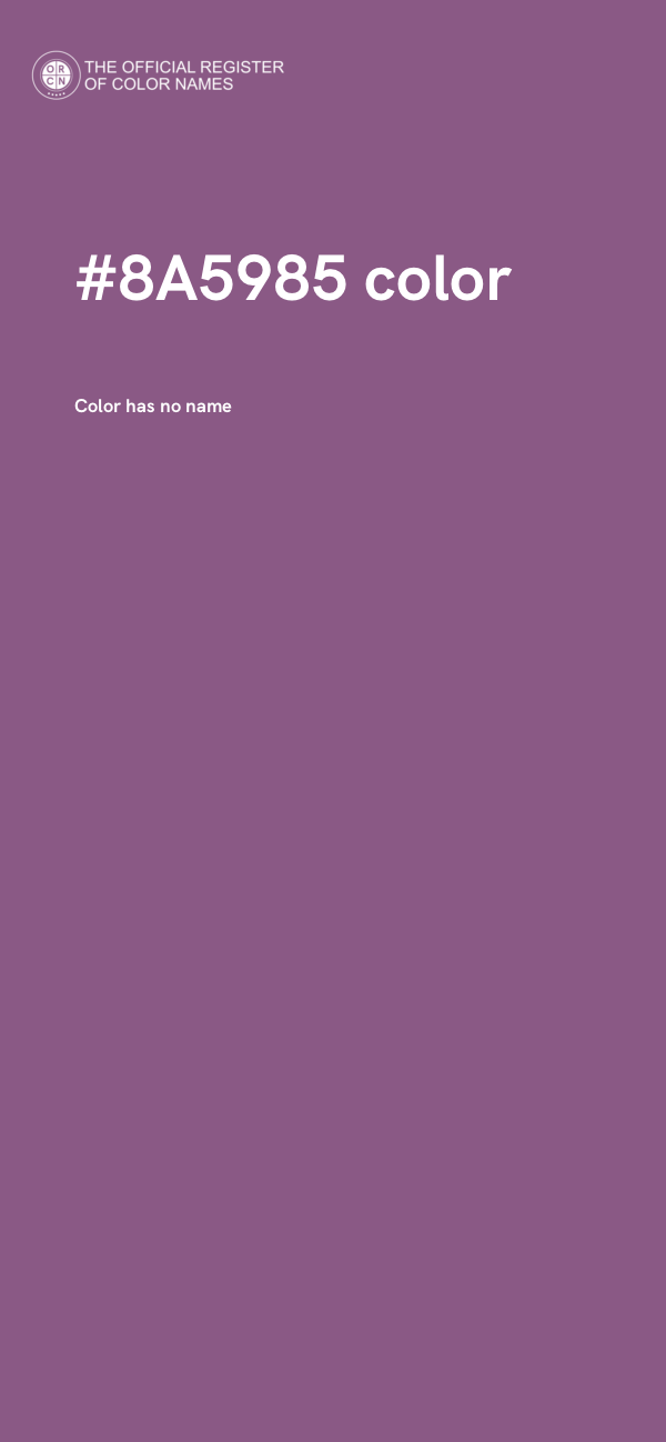 #8A5985 color image