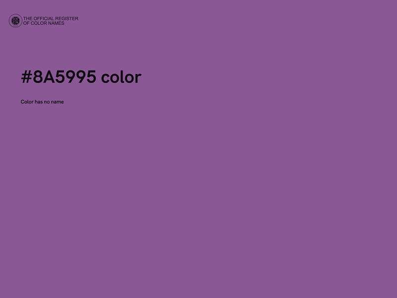 #8A5995 color image
