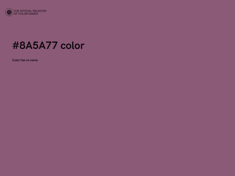 #8A5A77 color image