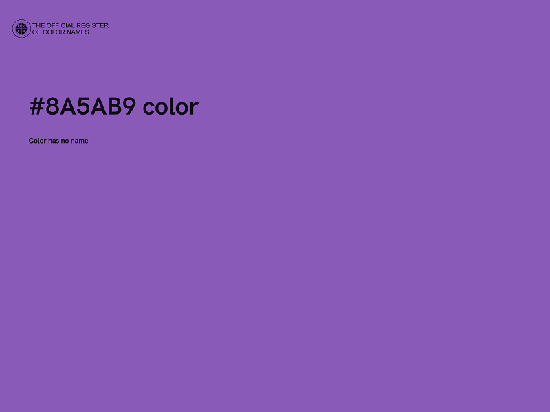 #8A5AB9 color image