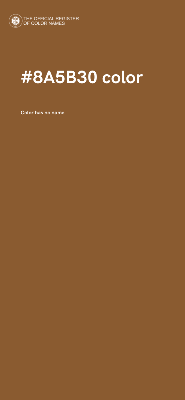 #8A5B30 color image