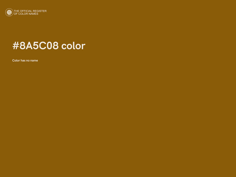 #8A5C08 color image