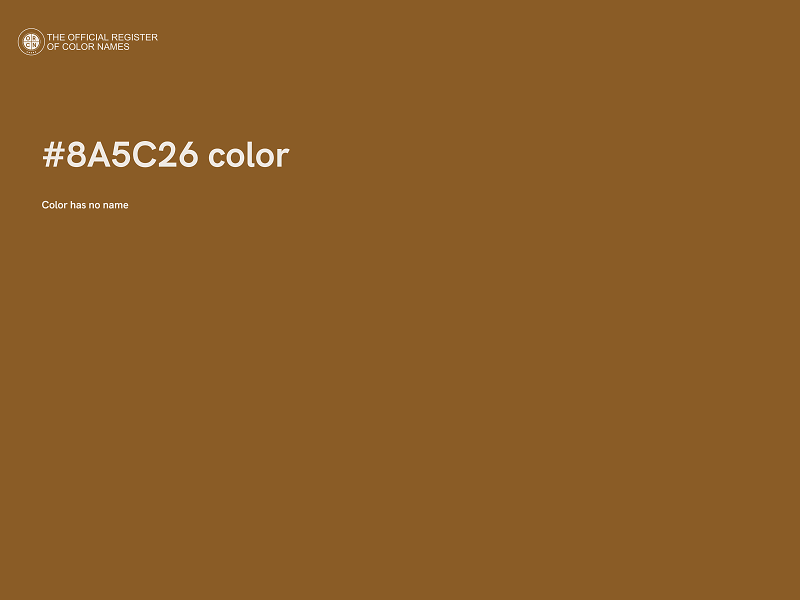 #8A5C26 color image
