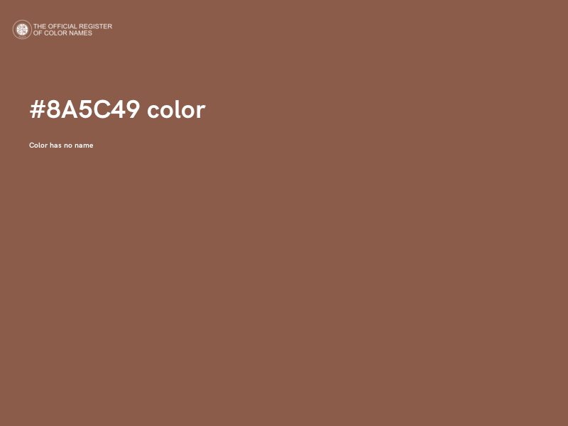 #8A5C49 color image