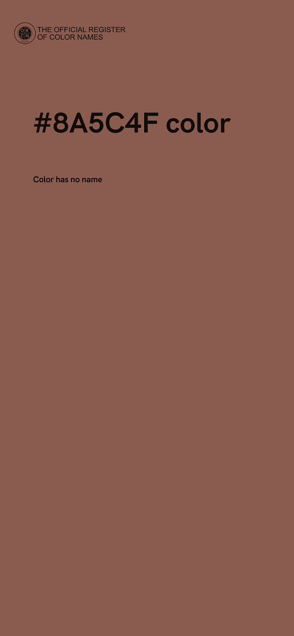 #8A5C4F color image