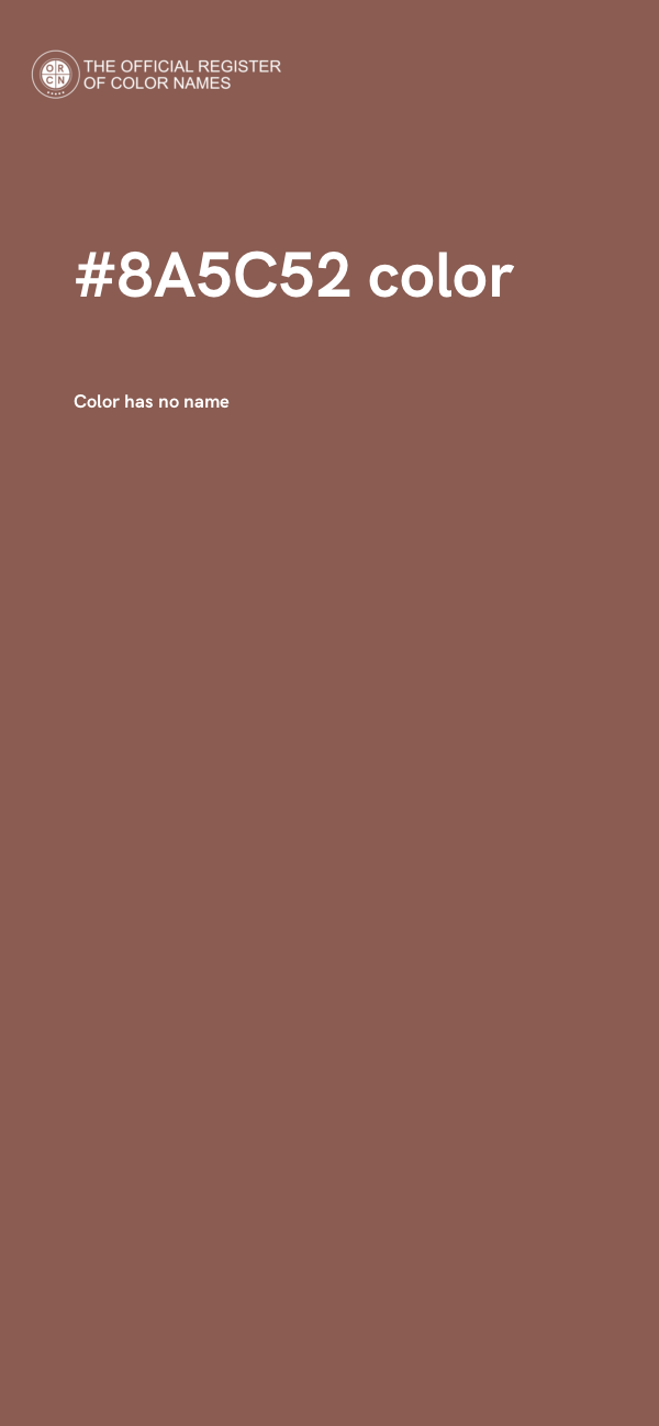 #8A5C52 color image