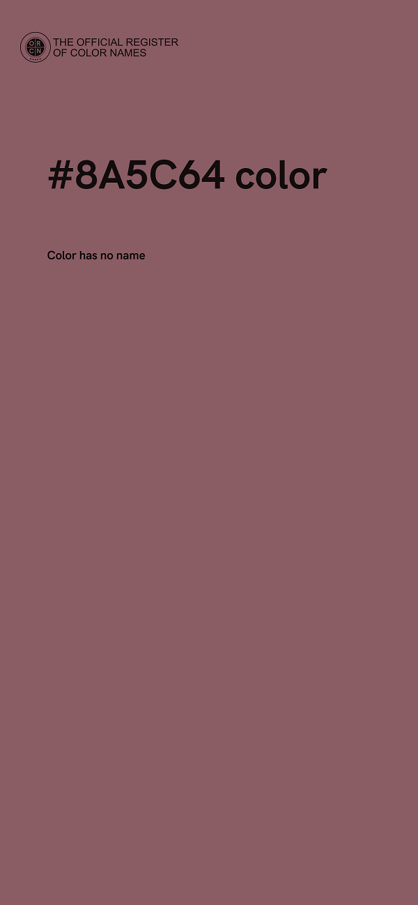 #8A5C64 color image