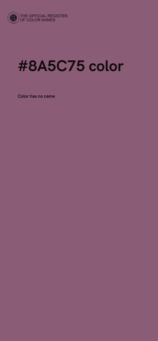 #8A5C75 color image