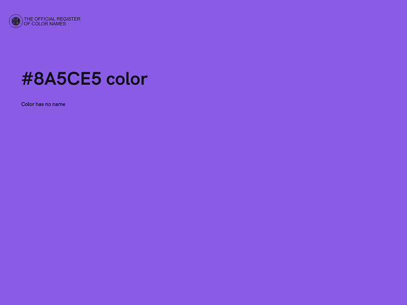 #8A5CE5 color image