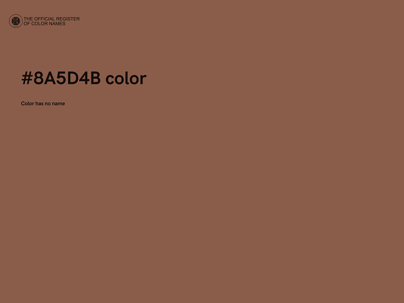 #8A5D4B color image