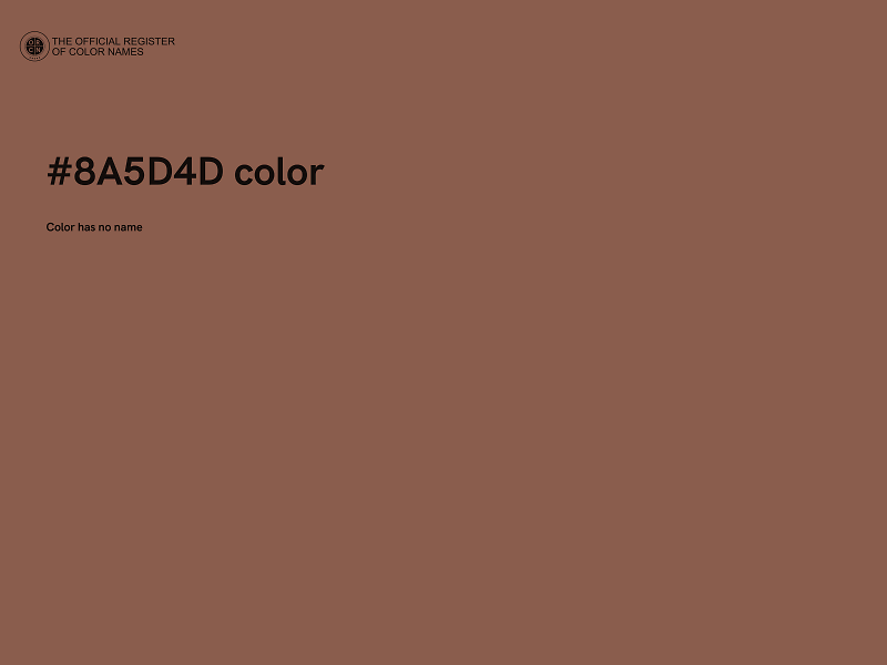 #8A5D4D color image