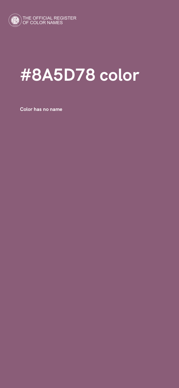 #8A5D78 color image