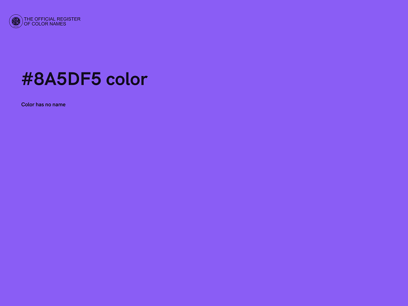 #8A5DF5 color image