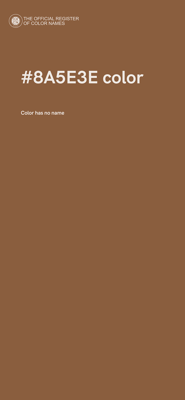 #8A5E3E color image