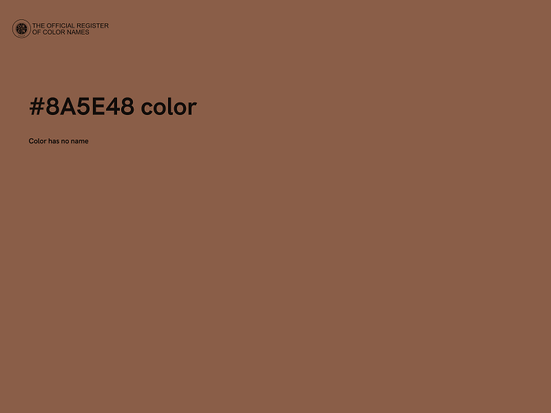 #8A5E48 color image