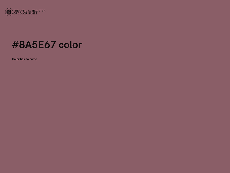 #8A5E67 color image