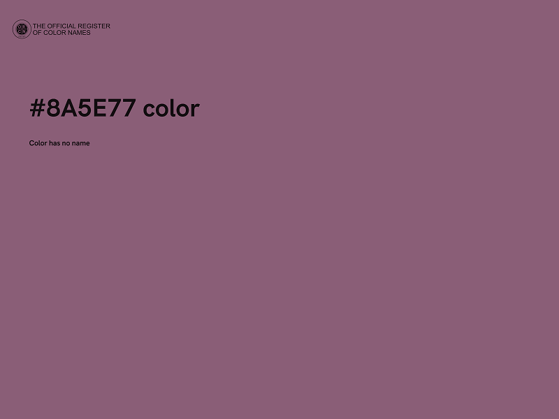 #8A5E77 color image