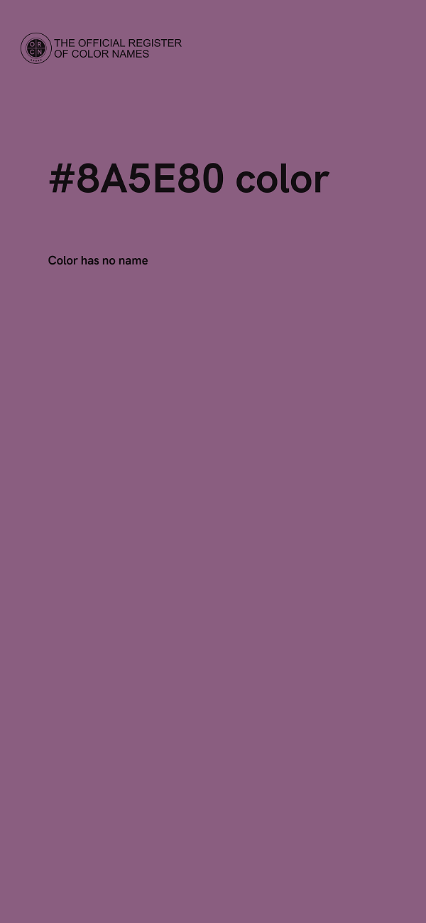#8A5E80 color image