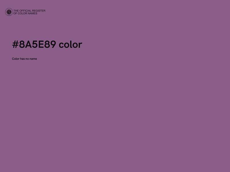 #8A5E89 color image