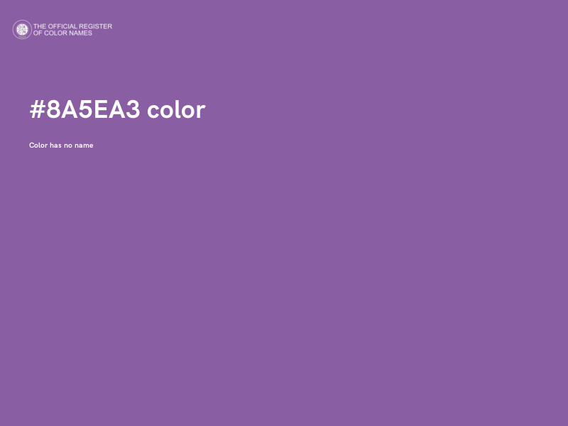 #8A5EA3 color image