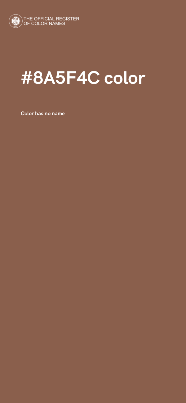 #8A5F4C color image