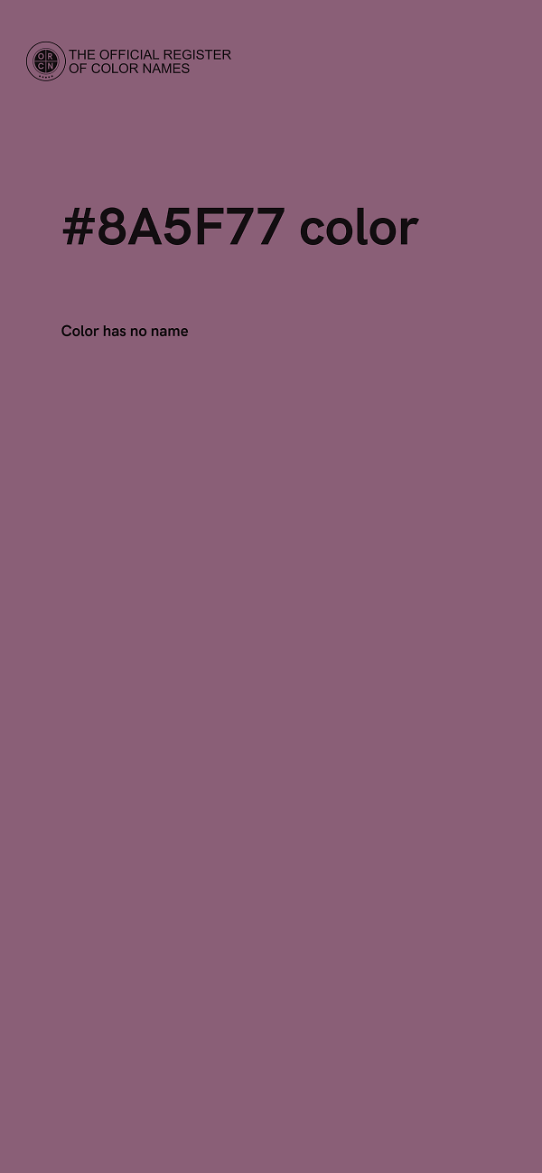 #8A5F77 color image