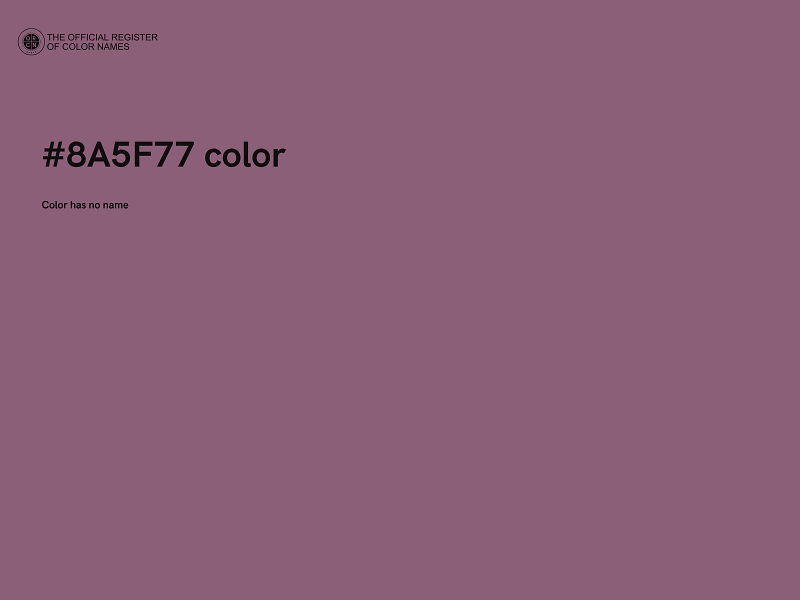 #8A5F77 color image