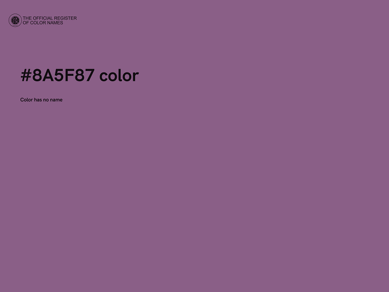 #8A5F87 color image