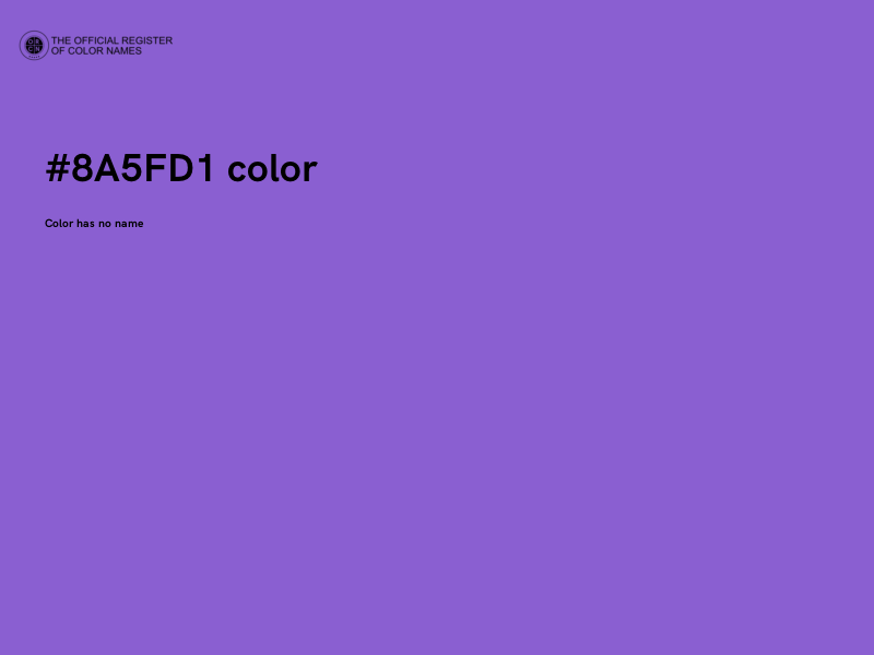 #8A5FD1 color image