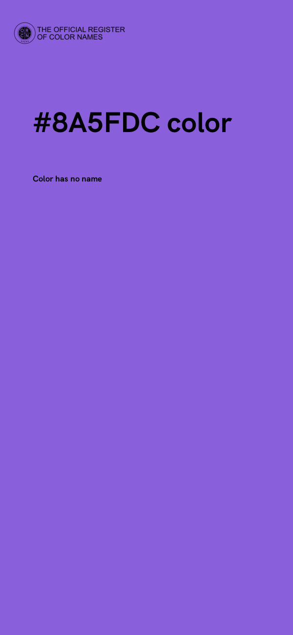 #8A5FDC color image