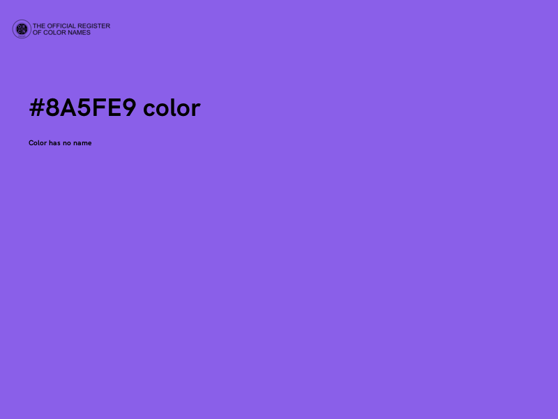 #8A5FE9 color image