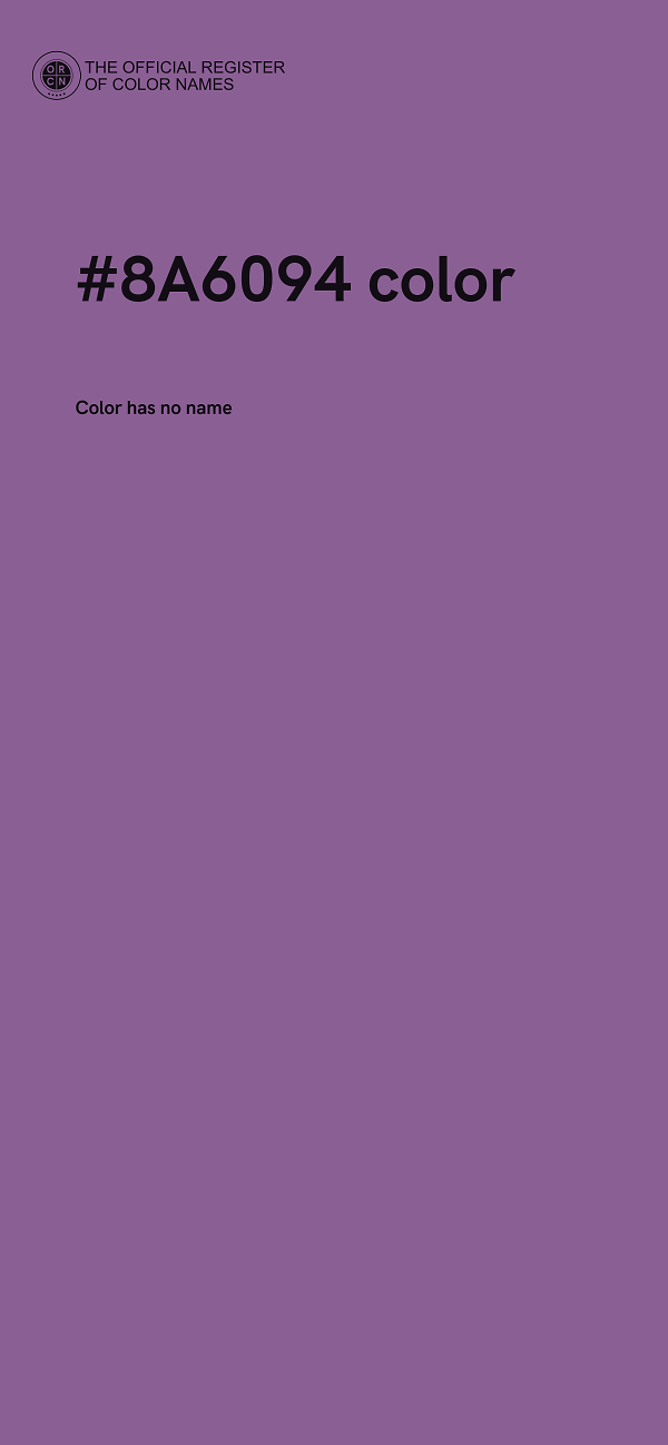 #8A6094 color image