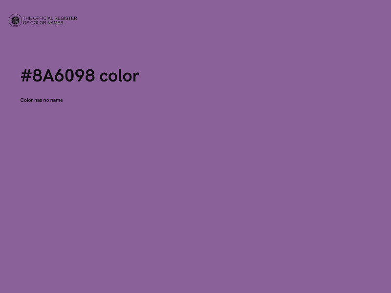 #8A6098 color image