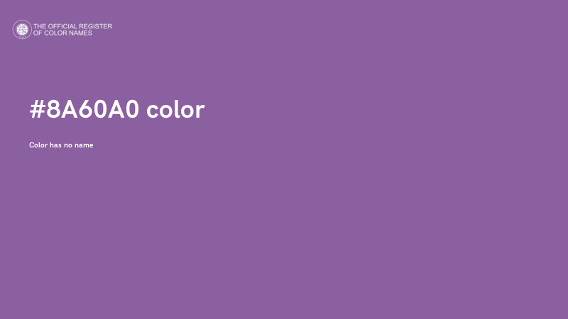 #8A60A0 color image