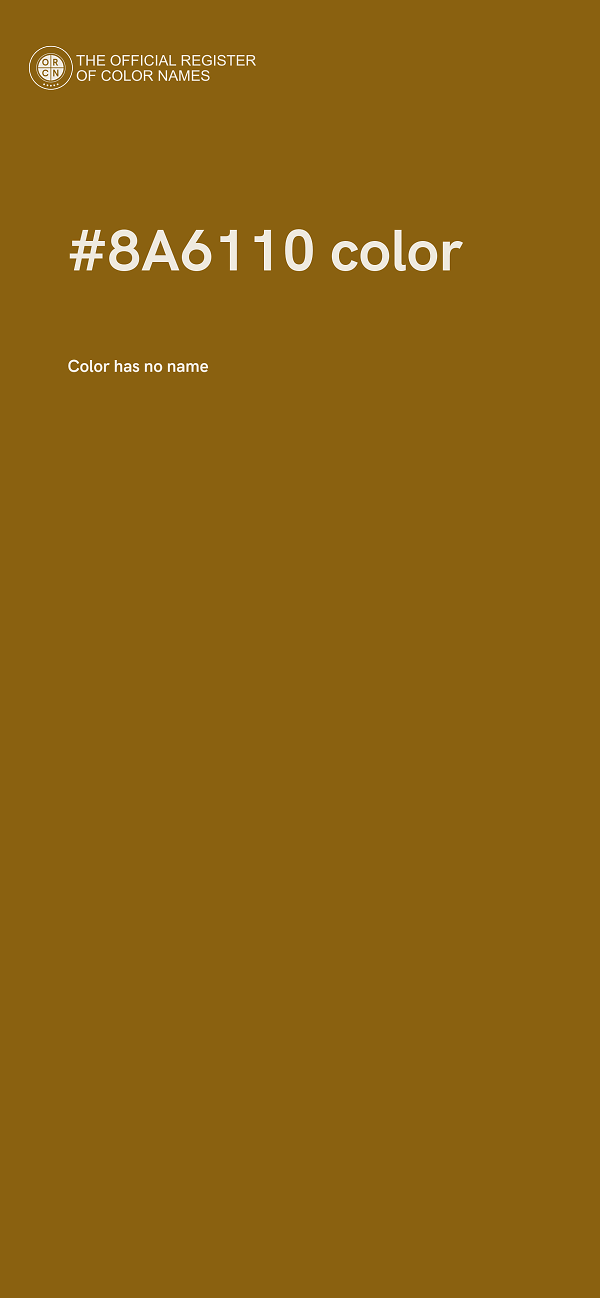 #8A6110 color image